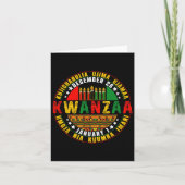 Kwanzaa Kinara Principles Candles Pan Karte (Vorderseite)