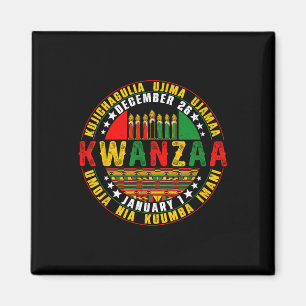 Kwanzaa Kinara Principles Candles Pan Magnet