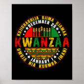 Kwanzaa Kinara Principles Candles Pan Poster (Vorne)