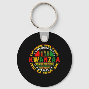 Kwanzaa Kinara Principles Candles Pan Schlüsselanhänger