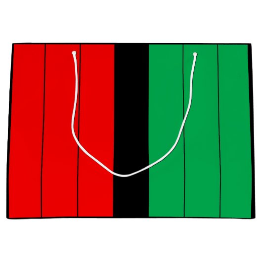 Kwanzaa Kinara Red Black Green Stripes Pattern Große Geschenktüte (Vorderseite)