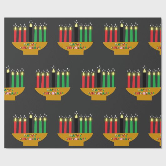 Kwanzaa Kinara Religious Geschenkpapier (Flach)