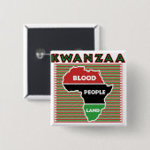 Kwanzaa-Knopf Button (Vorne & Hinten)