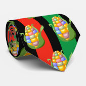 Kwanzaa Krawatte Rot-grüner Kornmuster (Gerollt)