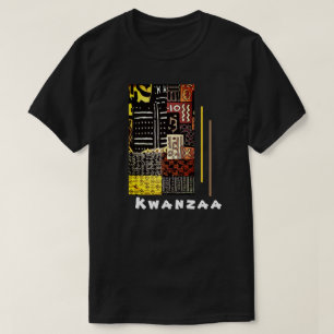 Kwanzaa Kuba Stoffgeometrie — Erde Tone T-Shirt