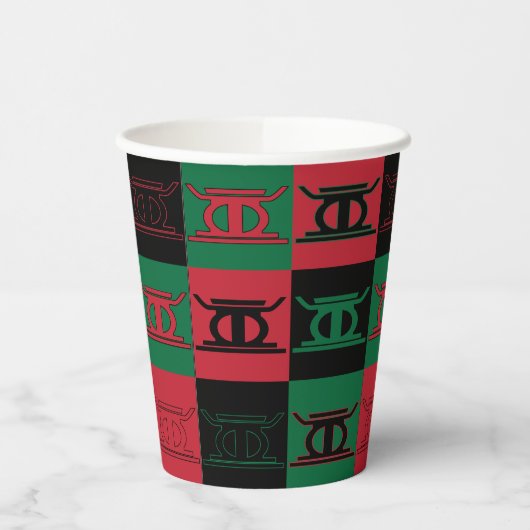 Kwanzaa Kujichagulia Papiertasse Pappbecher (Links)
