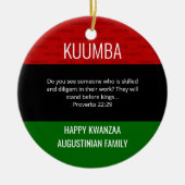 Kwanzaa KUUMBA Keramik Ornament (Vorne)