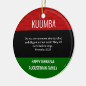 Kwanzaa KUUMBA Keramik Ornament (Links)