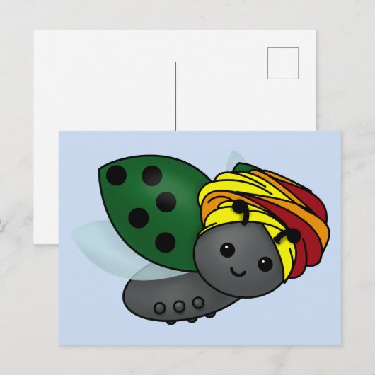 Kwanzaa Ladybug Postcard Postkarte (Vorne/Hinten)