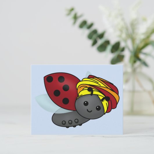 Kwanzaa Ladybug Postkarte (Stehend Vorderseite)