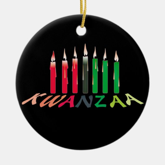 Kwanzaa leuchtet Verzierung durch Keramikornament (Vorne)