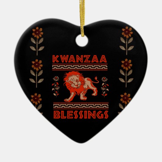 Kwanzaa-Löwe Keramikornament (Vorne)