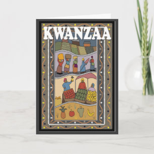 Kwanzaa, market stall karte