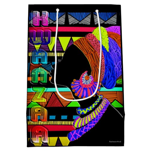 Kwanzaa Mittlere Geschenktüte (Rückseite)