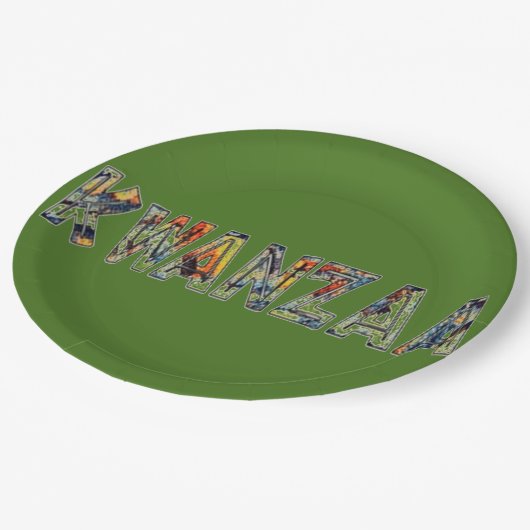 Kwanzaa-Multi Pappteller (Schrägansicht)