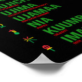 Kwanzaa - Nguzo Saba - Die sieben Prinzipien des D Poster (Ecke)