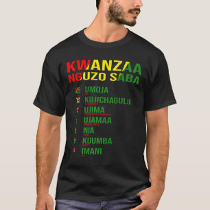 Kwanzaa - Nguzo Saba - Die sieben Prinzipien des D T-Shirt