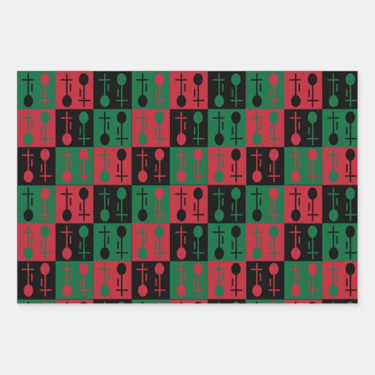 Kwanzaa Nia Wrapping Papr Geschenkpapier Set (Vorderseite)