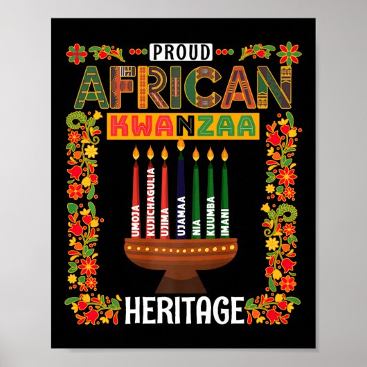 Kwanzaa Outfit Idea für Frauen & Amp; Neuheit Kwan Poster (Vorne)