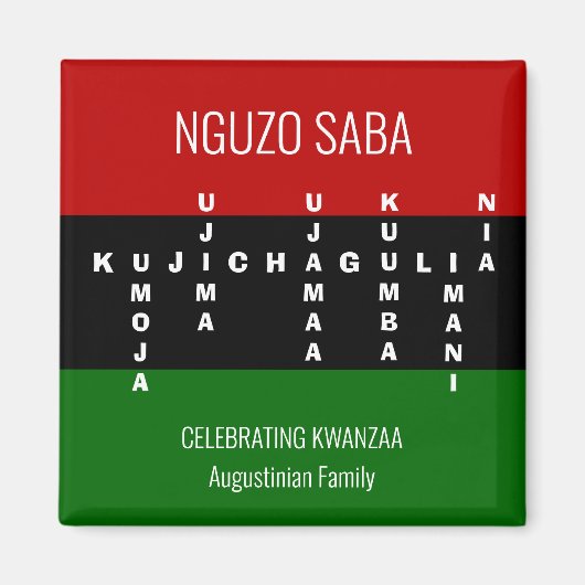 KWANZAA Pan African Crossword Magnet (Vorne)