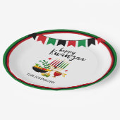 Kwanzaa Pappteller (Schrägansicht)