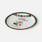 Kwanzaa Pappteller (Schrägansicht)