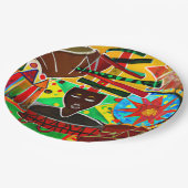 Kwanzaa Pappteller (Schrägansicht)