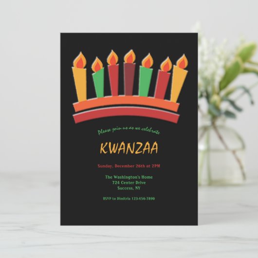 Kwanzaa Party Einladungen (Stehend Vorderseite)