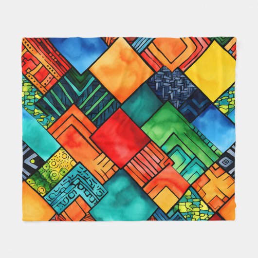 Kwanzaa Pattern Fleece Blanket (Vorderseite (Horizontal))