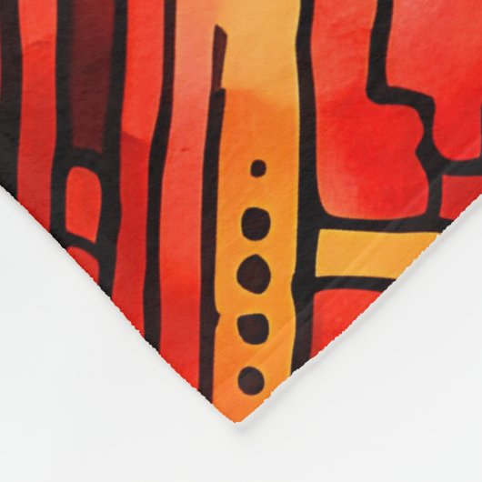 Kwanzaa Pattern Fleece Blanket (Ecke)