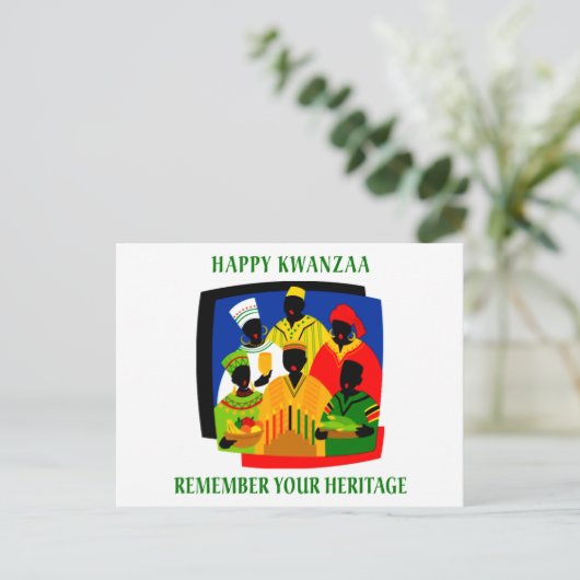 Kwanzaa Postkarte (Stehend Vorderseite)