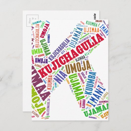 KWANZAA POSTKARTE (Vorne/Hinten)