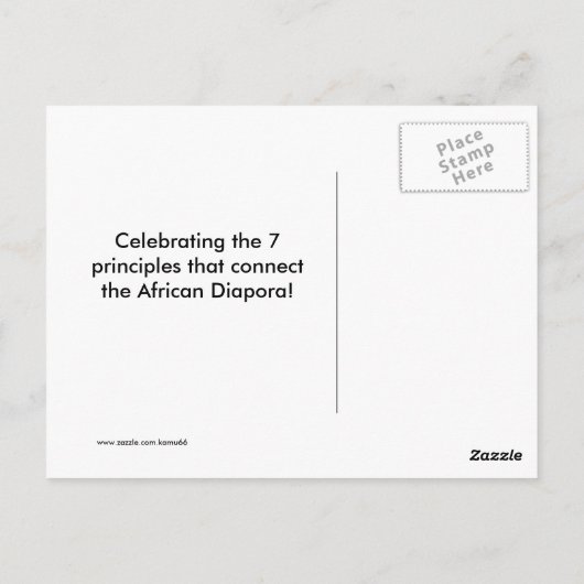 KWANZAA-POSTKARTE POSTKARTE (Rückseite)