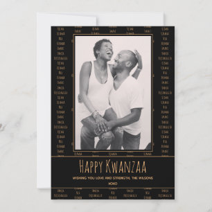 Kwanzaa Principles Black Brown Foto Feiertagskarte