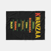 Kwanzaa Principles feiert Afrikanisch Amerikanisch Fleecedecke (Vorderseite (Horizontal))