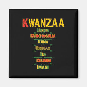 Kwanzaa Principles feiert Afrikanisch Amerikanisch Magnet