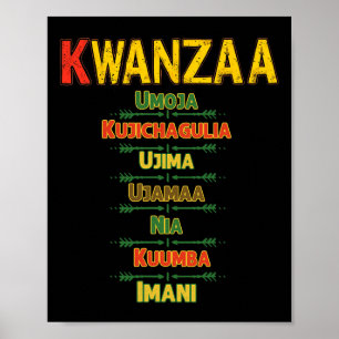 Kwanzaa Principles feiert Afrikanisch Amerikanisch Poster