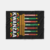 Kwanzaa Principles Kwanzaa Candles Kinara Pan Afri Fleecedecke (Vorderseite (Horizontal))