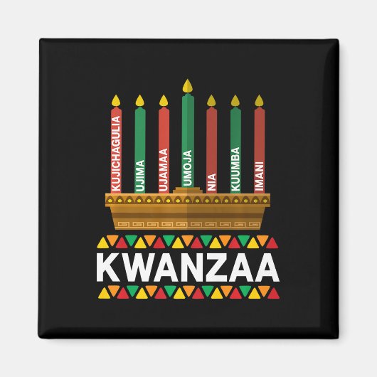 Kwanzaa Principles Kwanzaa Candles Kinara Pan Afri Magnet (Vorne)