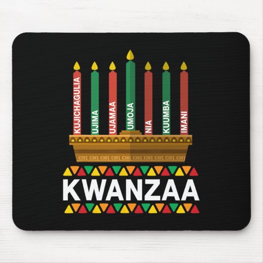 Kwanzaa Principles Kwanzaa Candles Kinara Pan Afri Mousepad (Vorne)