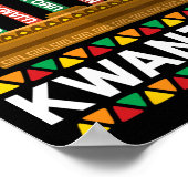 Kwanzaa Principles Kwanzaa Candles Kinara Pan Afri Poster (Ecke)