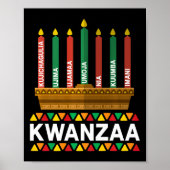 Kwanzaa Principles Kwanzaa Candles Kinara Pan Afri Poster (Vorne)