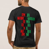 Kwanzaa Principles Red Black Green Text T-Shirt (Rückseite)