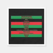 Kwanzaa Principles Red Green Black Stripes Serviette (Vorderseite)