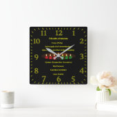 Kwanzaa Principles Square Wall Clock Quadratische Wanduhr (Zuhause)