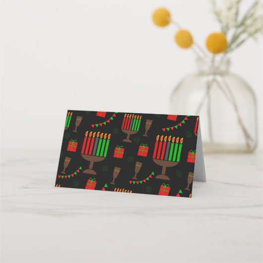 Kwanzaa Print Platzkarte (Rückseite)