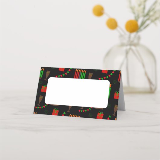 Kwanzaa Print Platzkarte (Vorderseite)