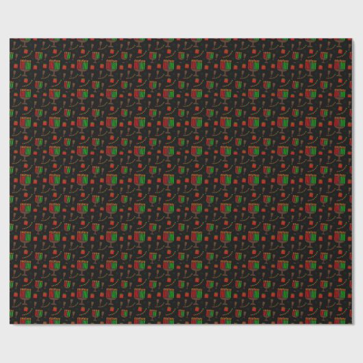 Kwanzaa Print Wrapping Paper Geschenkpapier (Flach)