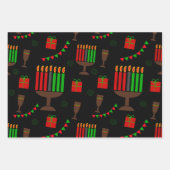 Kwanzaa Print Wrapping Paper Geschenkpapier Set (Vorderseite 2)