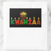 Kwanzaa, rechteckiger Aufkleber (Tasche)